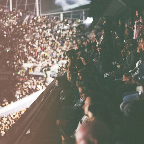 Concert crowd enjoying hospitality