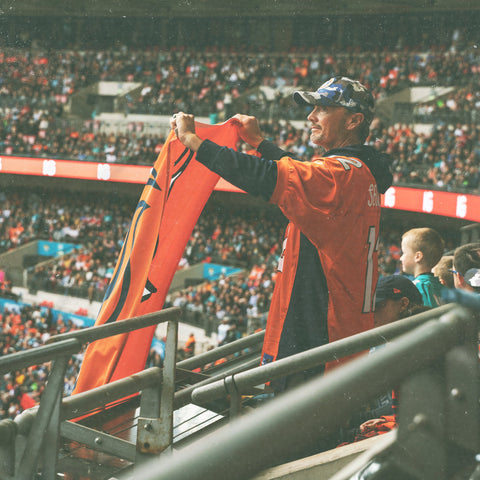 Denver Broncos fan at Wembley Stadium for the NFL UK Game