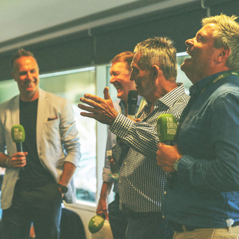 Cricket legends in The Green Room at The Oval