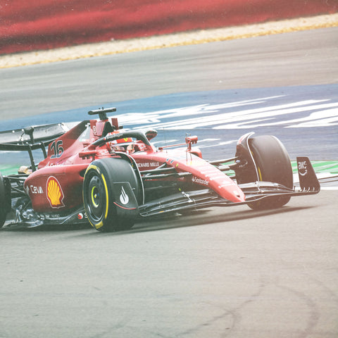 Charles Leclerc on track at Silverstone for the F1 British Grand Prix