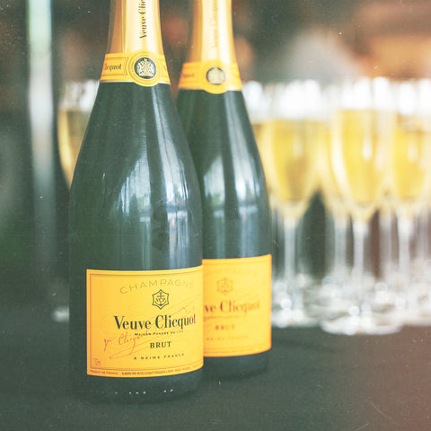 Veuve Clicquot champagne bottles