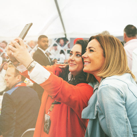 Natalie Pinkham in The Green Room at The F1 British Grand Prix