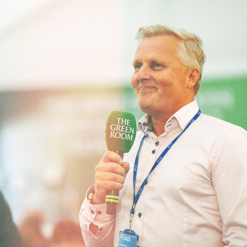 Johnny Herbert in The Green Room at the F1 British Grand Prix