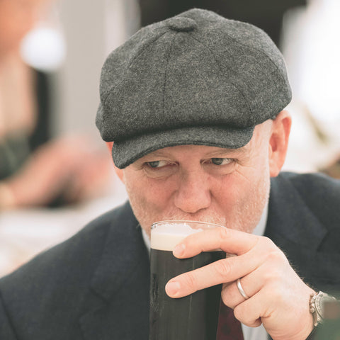 Mike Tindall drinking Guinness in The Green Room at Cheltenham