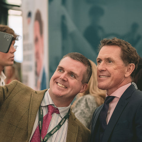 The Green Room guest takes a selfie with Sir AP McCoy