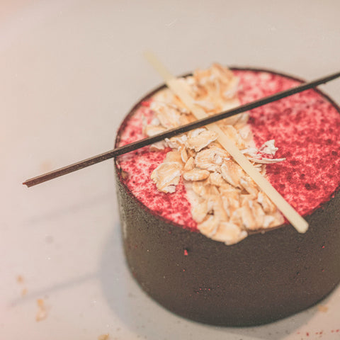 Chocolate dessert served at Twickenham