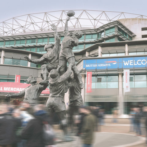 Outside Twickenham Stadium